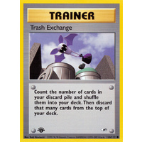 Trash Exchange 126/132 Gym Heroes 1st Edition Common Trainer Pokemon Card NEAR MINT TCG
