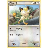 Meowth 75/123 HS Base Set Common Pokemon Card NEAR MINT TCG
