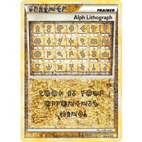 One Alph Lithograph 124/123 HS Base Set Secret Rare Pokemon Card NEAR MINT TCG