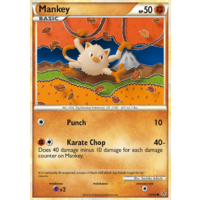 Mankey 53/95 HS Unleashed Common Pokemon Card NEAR MINT TCG
