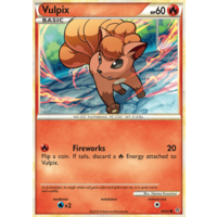 Vulpix 68/95 HS Unleashed Common Pokemon Card NEAR MINT TCG