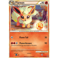 Flareon 26/90 HS Undaunted Uncommon Pokemon Card NEAR MINT TCG