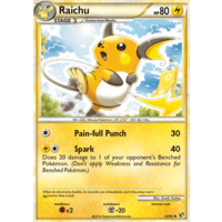 Raichu 33/90 HS Undaunted Uncommon Pokemon Card NEAR MINT TCG