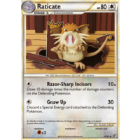 Raticate 34/90 HS Undaunted Uncommon Pokemon Card NEAR MINT TCG