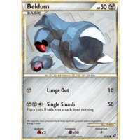 Beldum 43/90 HS Undaunted Common Pokemon Card NEAR MINT TCG