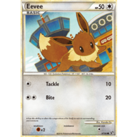 Eevee 47/90 HS Undaunted Common Pokemon Card NEAR MINT TCG