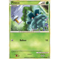 Pineco 62/90 HS Undaunted Common Pokemon Card NEAR MINT TCG