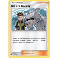 Brock's Training 55/68 SM Hidden Fates Holo Rare Trainer Pokemon Card NEAR MINT TCG