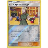 Lt. Surge's Strategy 60/68 SM Hidden Fates Reverse Holo Uncommon Trainer Pokemon Card NEAR MINT TCG