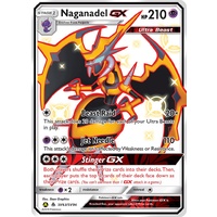 Naganadel GX SV63/SV94 SM Hidden Fates Holo Full Art Shiny Ultra Rare Pokemon Card NEAR MINT TCG