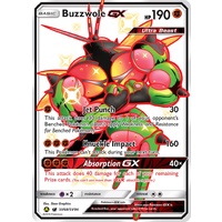 Buzzwole GX SV68/SV94 SM Hidden Fates Holo Full Art Shiny Ultra Rare Pokemon Card NEAR MINT TCG