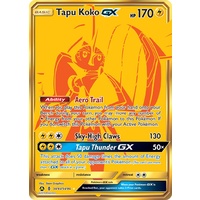 Tapu Koko GX SV93/SV94 SM Hidden Fates Holo Full Art Shiny Secret Rare Pokemon Card NEAR MINT TCG