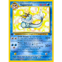 Vaporeon 28/64 Jungle Set 1st Edition Rare Pokemon Card NEAR MINT TCG