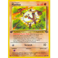 Mankey 55/64 Jungle Set 1st Edition Common Pokemon Card NEAR MINT TCG