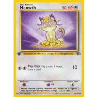 Meowth 56/64 Jungle Set 1st Edition Common Pokemon Card NEAR MINT TCG