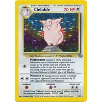 MODERATELY PLAYED Clefable 1/64 Jungle Set Unlimited Holo Rare Pokemon Card TCG