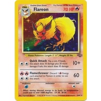 MODERATELY PLAYED Flareon 3/64 Jungle Set Unlimited Holo Rare Pokemon Card TCG