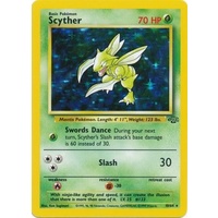LIGHTLY PLAYED Scyther 10/64 Jungle Set Unlimited Holo Rare Pokemon Card TCG