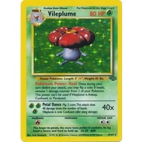 LIGHTLY PLAYED Vileplume 15/64 Jungle Set Unlimited Holo Rare Pokemon Card TCG