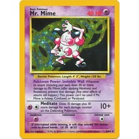 Mr. Mime 6/64 Jungle Set No Set Symbol Misprint Unlimited Holo Rare Pokemon Card NEAR MINT TCG