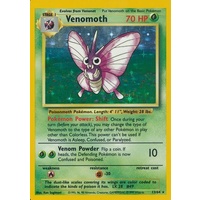 Venomoth 13/64 Jungle Set No Set Symbol Misprint Unlimited Holo Rare Pokemon Card NEAR MINT TCG