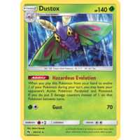Dustox 28/214 SM Lost Thunder Rare Pokemon Card NEAR MINT TCG