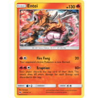 Entei 47/214 SM Lost Thunder Rare Pokemon Card NEAR MINT TCG