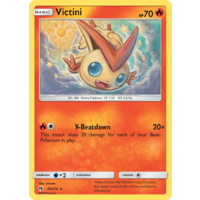 Victini 49/214 SM Lost Thunder Rare Pokemon Card NEAR MINT TCG