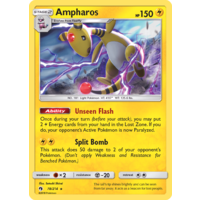 Ampharos 78/214 SM Lost Thunder Holo Rare Pokemon Card NEAR MINT TCG