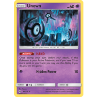 Unown 91/214 SM Lost Thunder Rare Pokemon Card NEAR MINT TCG