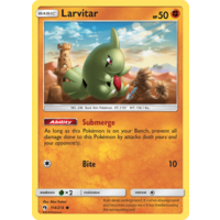 Larvitar 114/214 SM Lost Thunder Common Pokemon Card NEAR MINT TCG