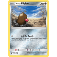 Alolan Diglett 122/214 SM Lost Thunder Common Pokemon Card NEAR MINT TCG