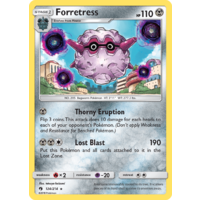 Forretress 124/214 SM Lost Thunder Rare Pokemon Card NEAR MINT TCG