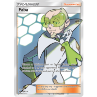 Faba 208/214 SM Lost Thunder Holo Full Art Ultra Rare Trainer Pokemon Card NEAR MINT TCG
