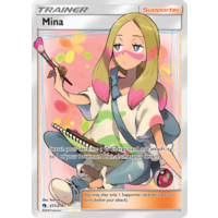 Mina 211/214 SM Lost Thunder Holo Full Art Ultra Rare Trainer Pokemon Card NEAR MINT TCG