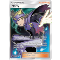 Morty 212/214 SM Lost Thunder Holo Full Art Ultra Rare Trainer Pokemon Card NEAR MINT TCG