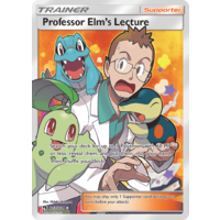 Professor Elm's Lecture 213/214 SM Lost Thunder Holo Full Art Ultra Rare Trainer Pokemon Card NEAR MINT TCG