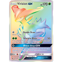 Virizion GX 217/214 SM Lost Thunder Holo Full Art Hyper Rare Pokemon Card NEAR MINT TCG