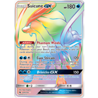 Suicune GX 220/214 SM Lost Thunder Holo Full Art Hyper Rare Pokemon Card NEAR MINT TCG