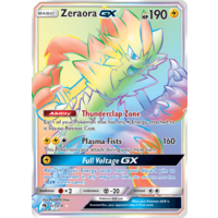 Zeraora GX 221/214 SM Lost Thunder Holo Full Art Hyper Rare Pokemon Card NEAR MINT TCG