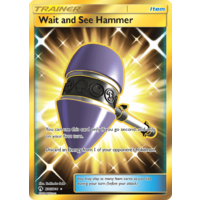 Wait and See Hammer 236/214 SM Lost Thunder Holo Full Art Secret Rare Trainer Pokemon Card NEAR MINT TCG