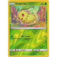 Chikorita 6/214 SM Lost Thunder Reverse Holo Common Pokemon Card NEAR MINT TCG