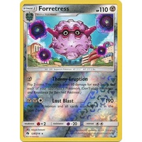 Forretress 124/214 SM Lost Thunder Reverse Holo Rare Pokemon Card NEAR MINT TCG