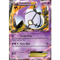 Chandelure EX 77/113 BW Legendary Treasures Holo Ultra Rare Pokemon Card NEAR MINT TCG