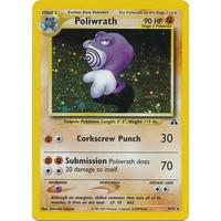 Poliwrath 9/75 Neo Discovery Unlimited Holo Rare Pokemon Card NEAR MINT TCG