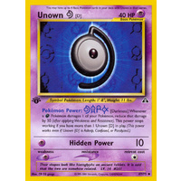Unown D 47/75 Neo Discovery 1st Edition Uncommon Pokemon Card NEAR MINT TCG