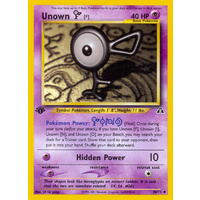 Unown F 48/75 Neo Discovery 1st Edition Uncommon Pokemon Card NEAR MINT TCG