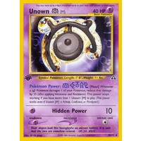 Unown M 49/75 Neo Discovery 1st Edition Uncommon Pokemon Card NEAR MINT TCG