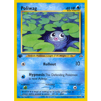 Poliwag 62/75 Neo Discovery 1st Edition Common Pokemon Card NEAR MINT TCG