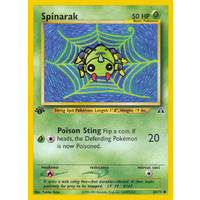 Spinarak 64/75 Neo Discovery 1st Edition Common Pokemon Card NEAR MINT TCG
